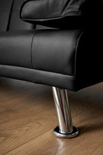 Manhattan Black Multi - Functional Sofa Bed – Click - Clack & Drink Holders - Bargainia.com - 