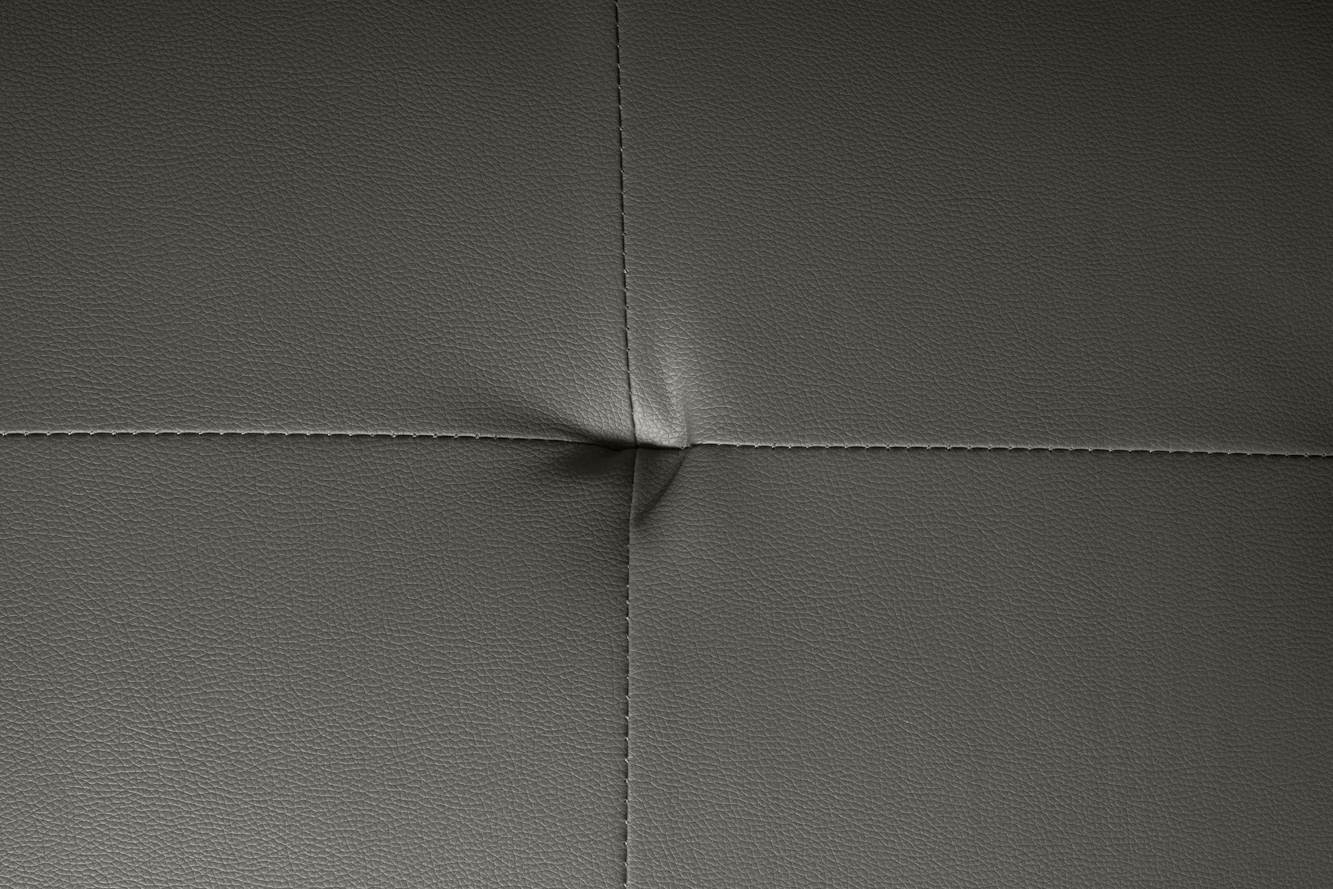 Manhattan Sofa Bed 2 Seater Faux Leather Click Clack - Grey Bargainia