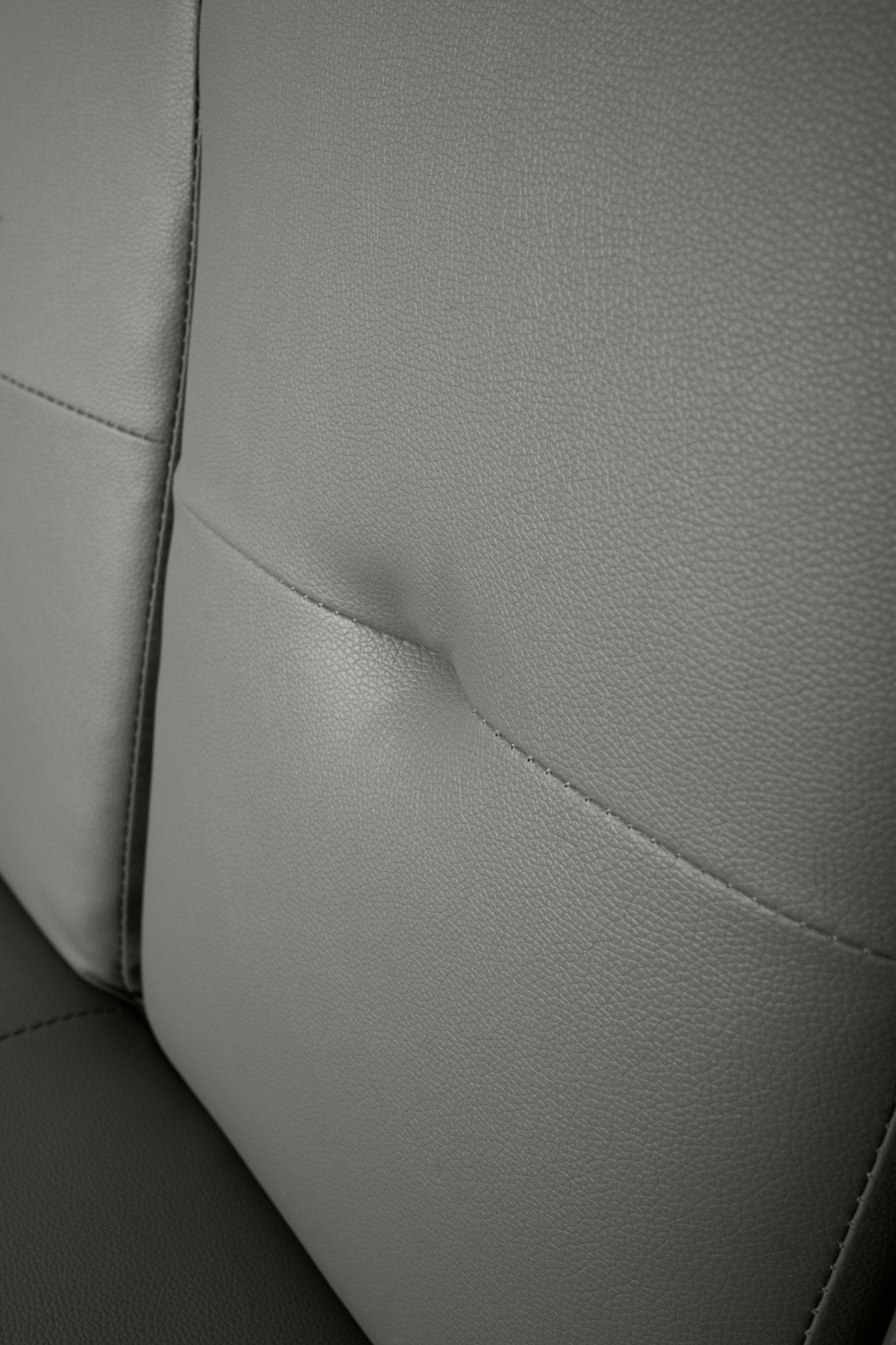 Manhattan Sofa Bed 2 Seater Faux Leather Click Clack - Grey Bargainia