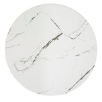 Marble Effect End Table With Metal Legs - 50 x 60cm - Bargainia.com - 