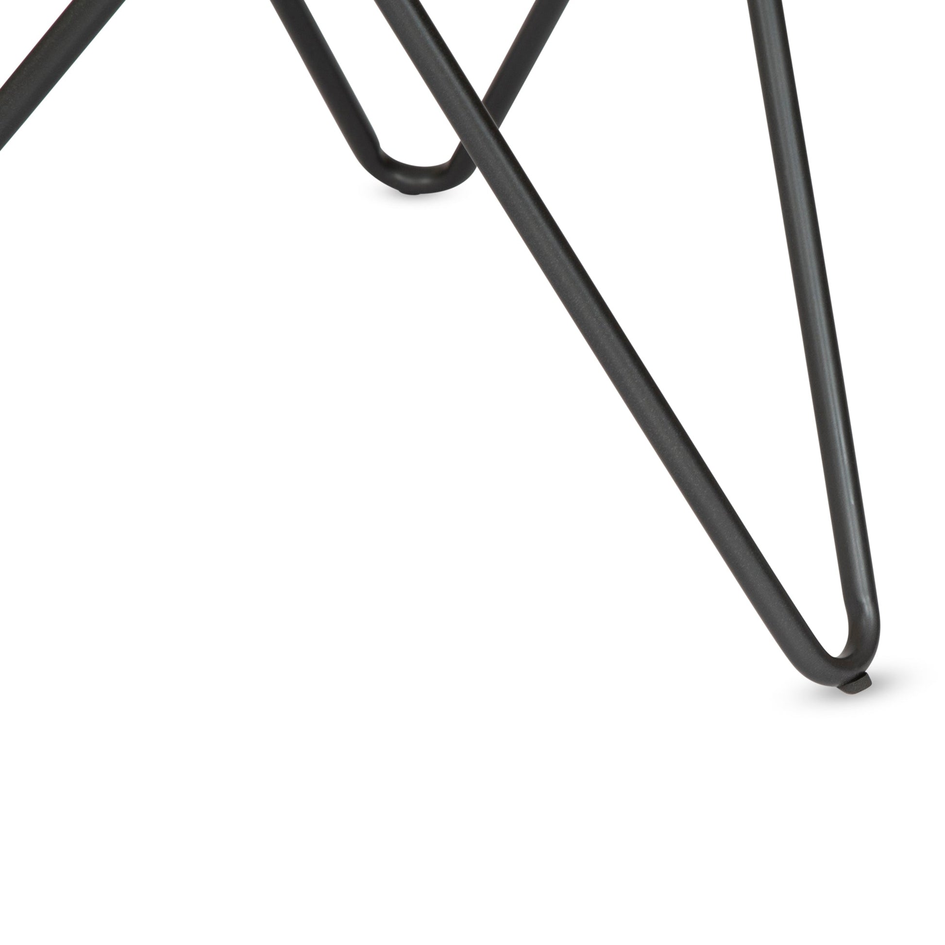 Marble Effect End Table With Metal Legs - 50 x 60cm Clearance