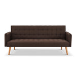 Mario 3 Seater Sofa Bed | Click Clack Folding Sofa Bed | Brown - Bargainia.com - 5056150263678