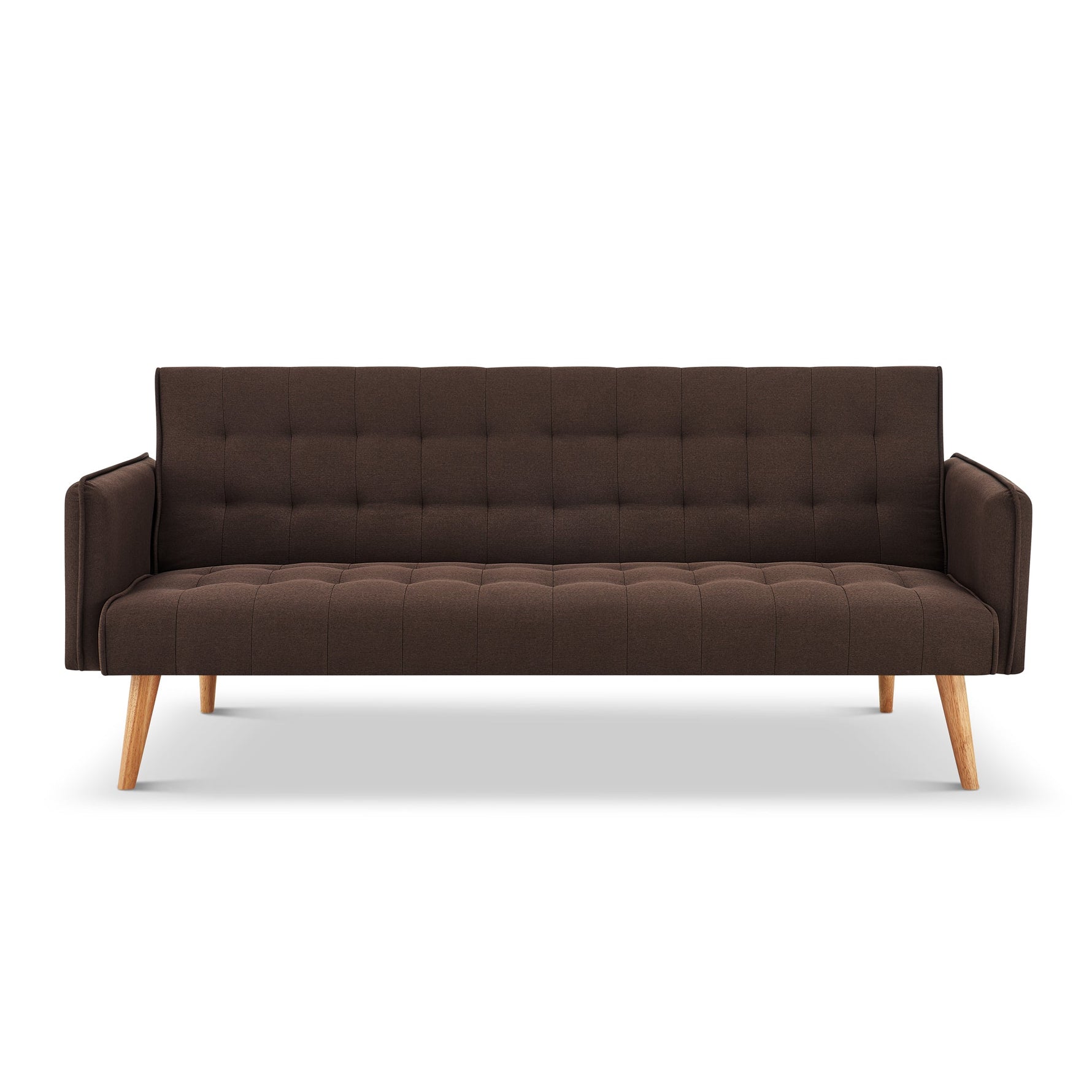 Mario 3 Seater Sofa Bed | Click Clack Folding Sofa Bed | Brown - Bargainia.com - 5056150263678