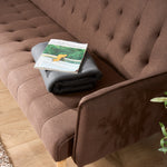 Mario 3 Seater Sofa Bed | Click Clack Folding Sofa Bed | Brown - Bargainia.com - 5056150263678