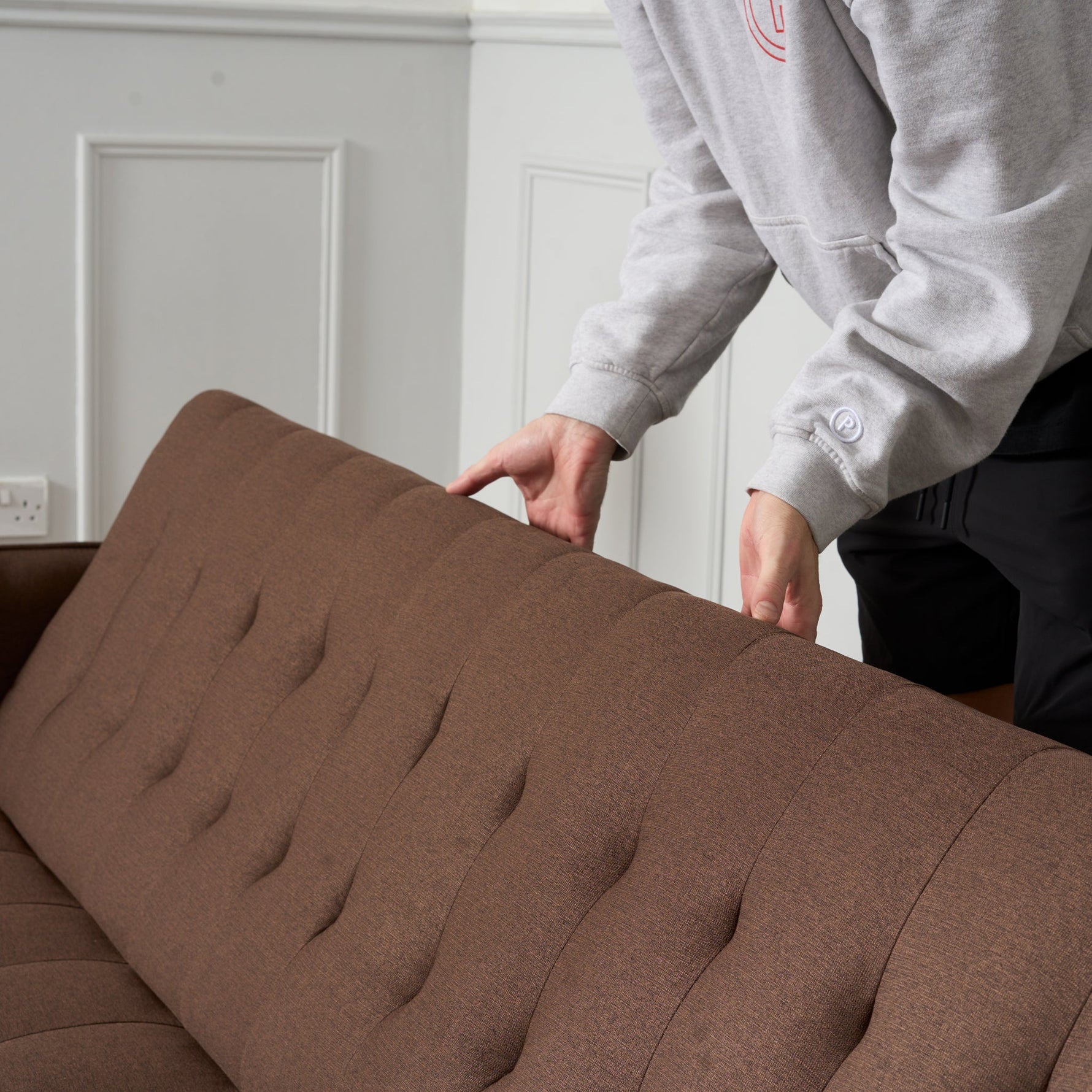 Mario 3 Seater Sofa Bed | Click Clack Folding Sofa Bed | Brown - Bargainia.com - 5056150263678