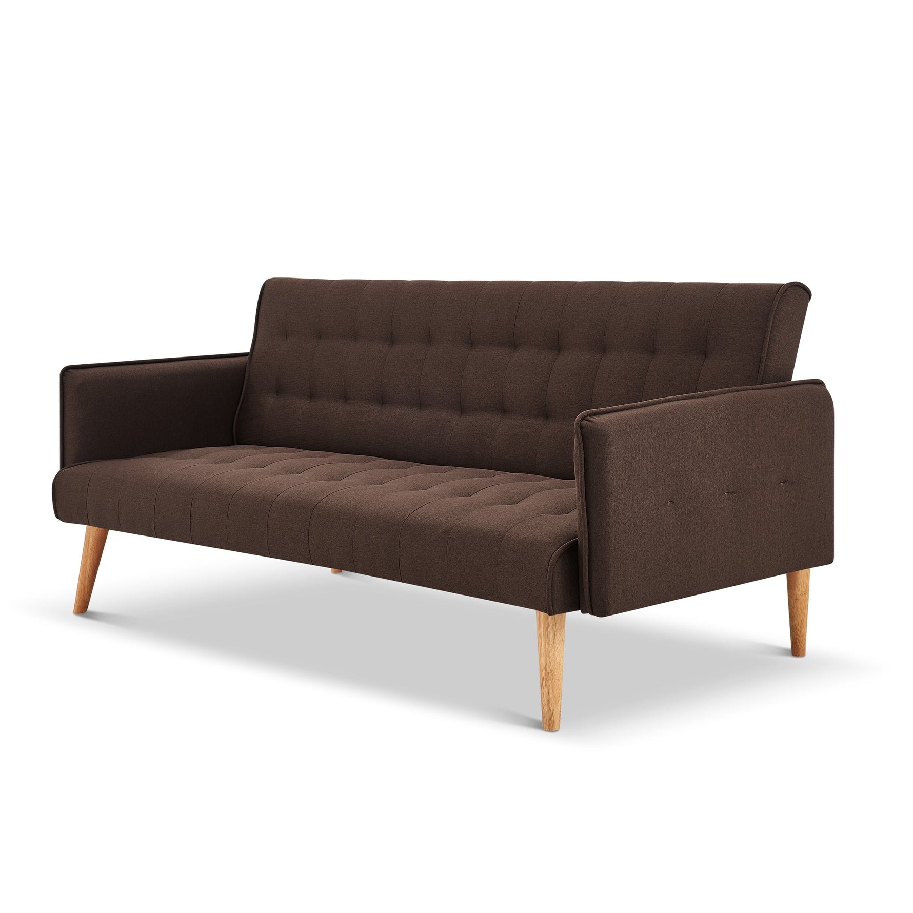 Mario 3 Seater Sofa Bed | Click Clack Folding Sofa Bed | Brown - Bargainia.com - 5056150263678