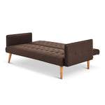 Mario 3 Seater Sofa Bed | Click Clack Folding Sofa Bed | Brown - Bargainia.com - 5056150263678