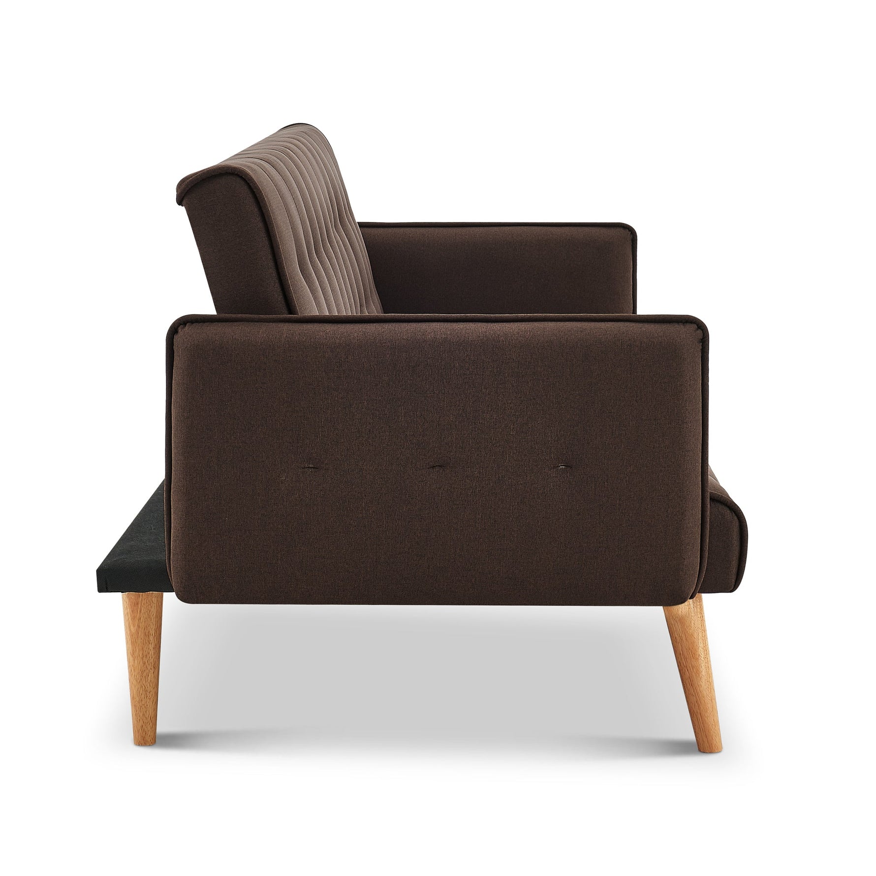 Mario 3 Seater Sofa Bed | Click Clack Folding Sofa Bed | Brown - Bargainia.com - 5056150263678