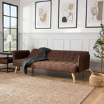 Mario 3 Seater Sofa Bed | Click Clack Folding Sofa Bed | Brown - Bargainia.com - 5056150263678