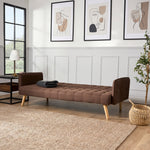 Mario 3 Seater Sofa Bed | Click Clack Folding Sofa Bed | Brown - Bargainia.com - 5056150263678