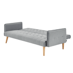 Mario Click Clack 3 Seater Double Sofa Bed - Grey - Bargainia.com - 