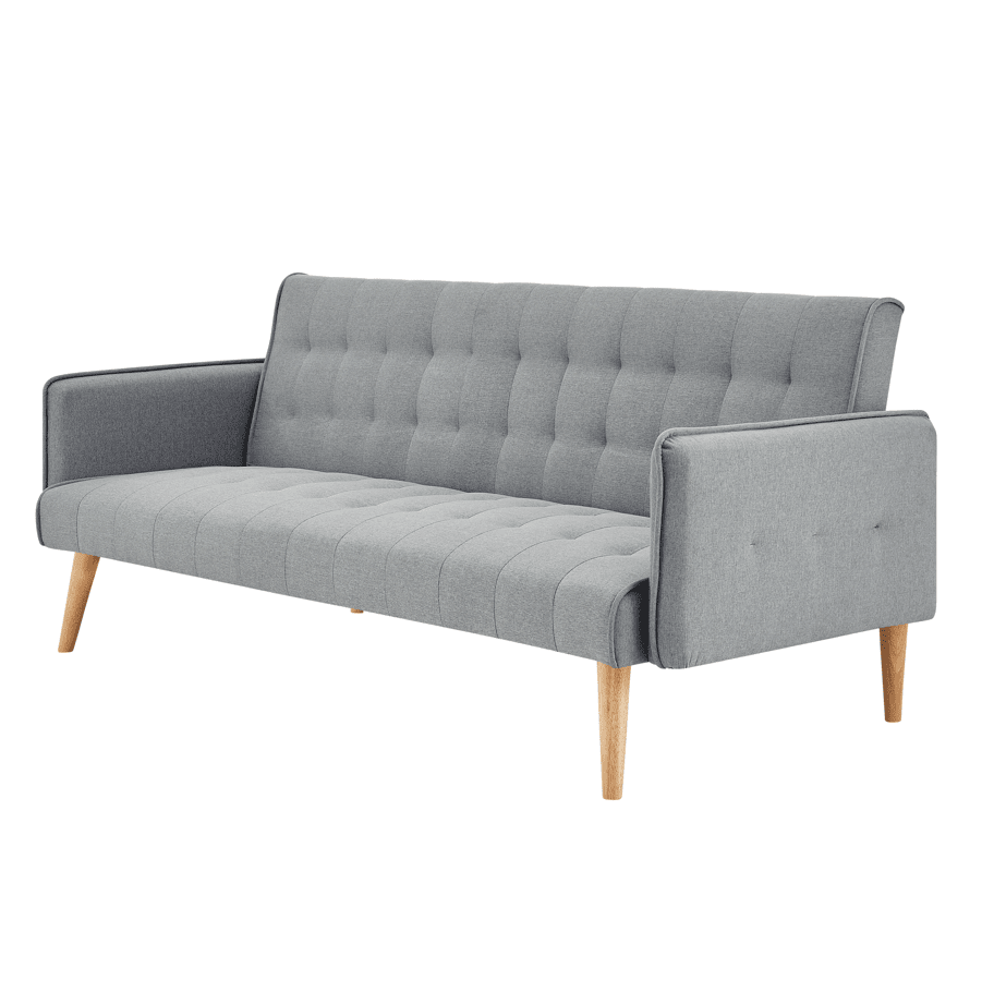 Mario Click Clack 3 Seater Double Sofa Bed - Grey - Bargainia.com - 5056150263685 - MLM-502840-GY