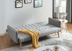 Mario Click Clack 3 Seater Double Sofa Bed - Grey - Bargainia.com - 