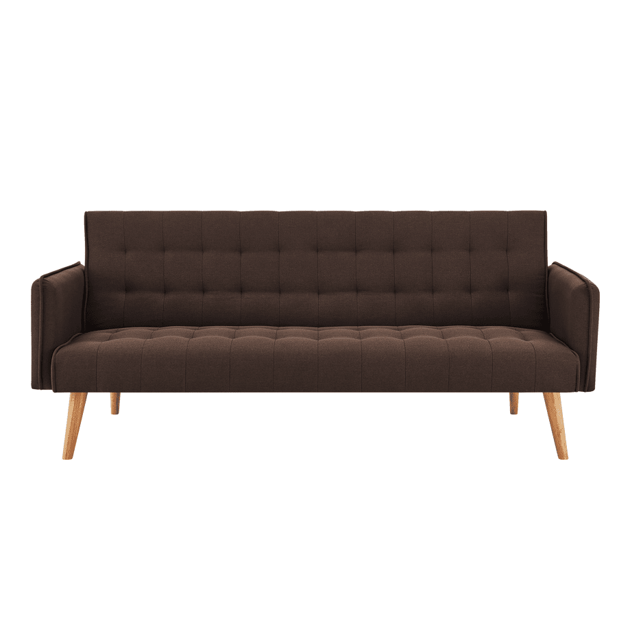 Mario Sofa Bed Click Clack 3 Seater Double - Brown - Bargainia.com - 5056150263678 - MLM-502840-DBN