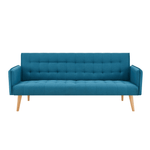Mario Sofa Bed Double Click Clack 3 Seater - Blue - Bargainia.com - 