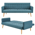 Mario Sofa Bed Double Click Clack 3 Seater - Blue - Bargainia.com - 