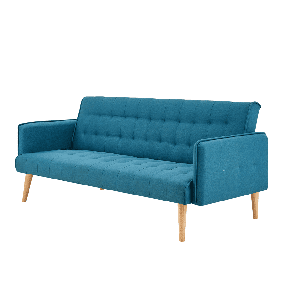 Mario Sofa Bed Double Click Clack 3 Seater - Blue - Bargainia.com - 