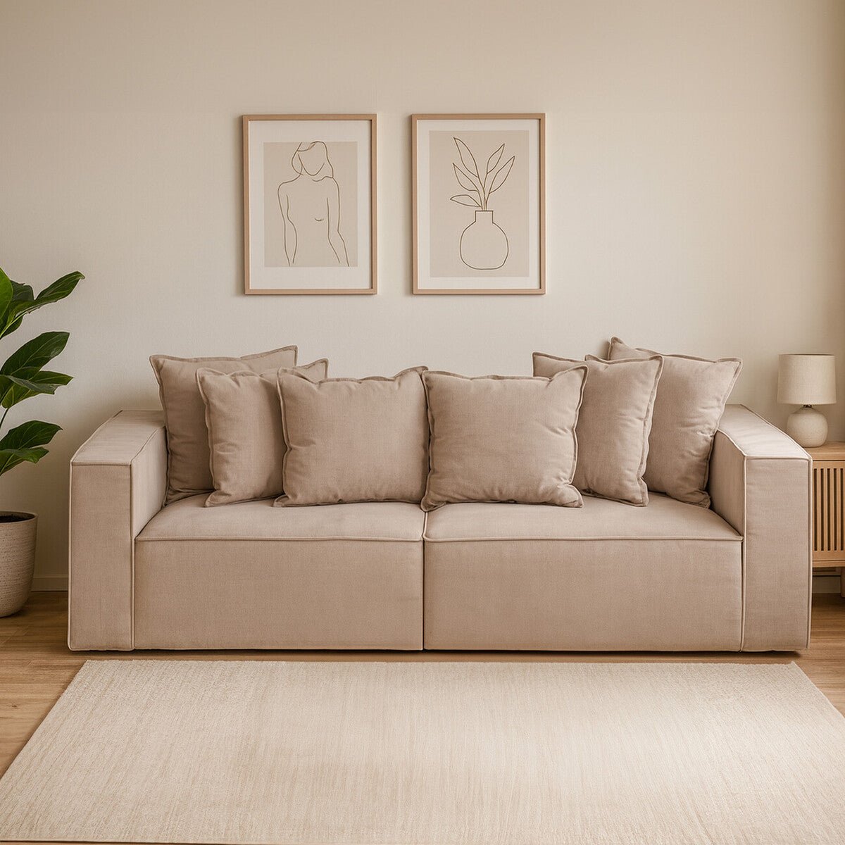 Marseille 3 Seat Grey Sofa - Bargainia.com - 