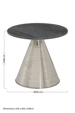 Martini Table With Grey Marble Top - Bargainia.com - 5018705442303