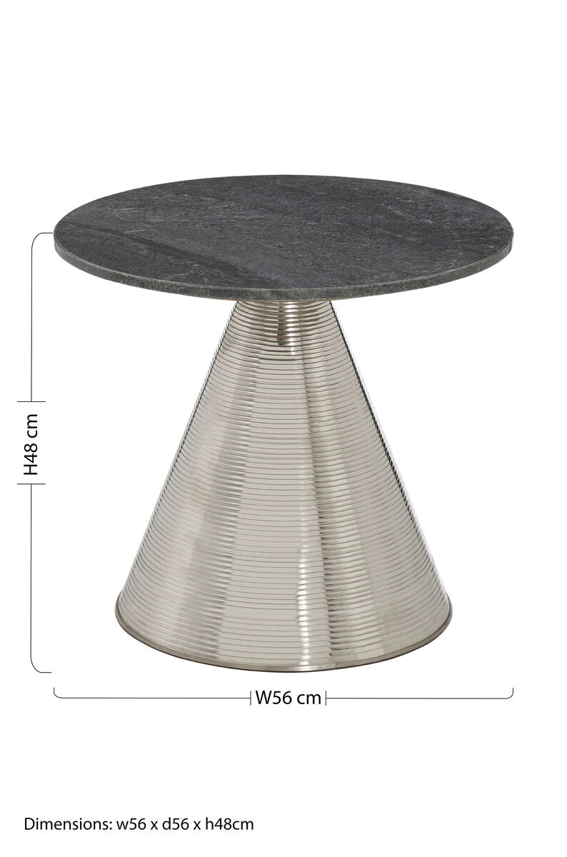 Martini Table With Grey Marble Top - Bargainia.com - 5018705442303