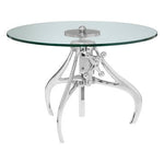 Maxi Crank Mechanism Metal And Glass Table - Bargainia.com - 5018705414010