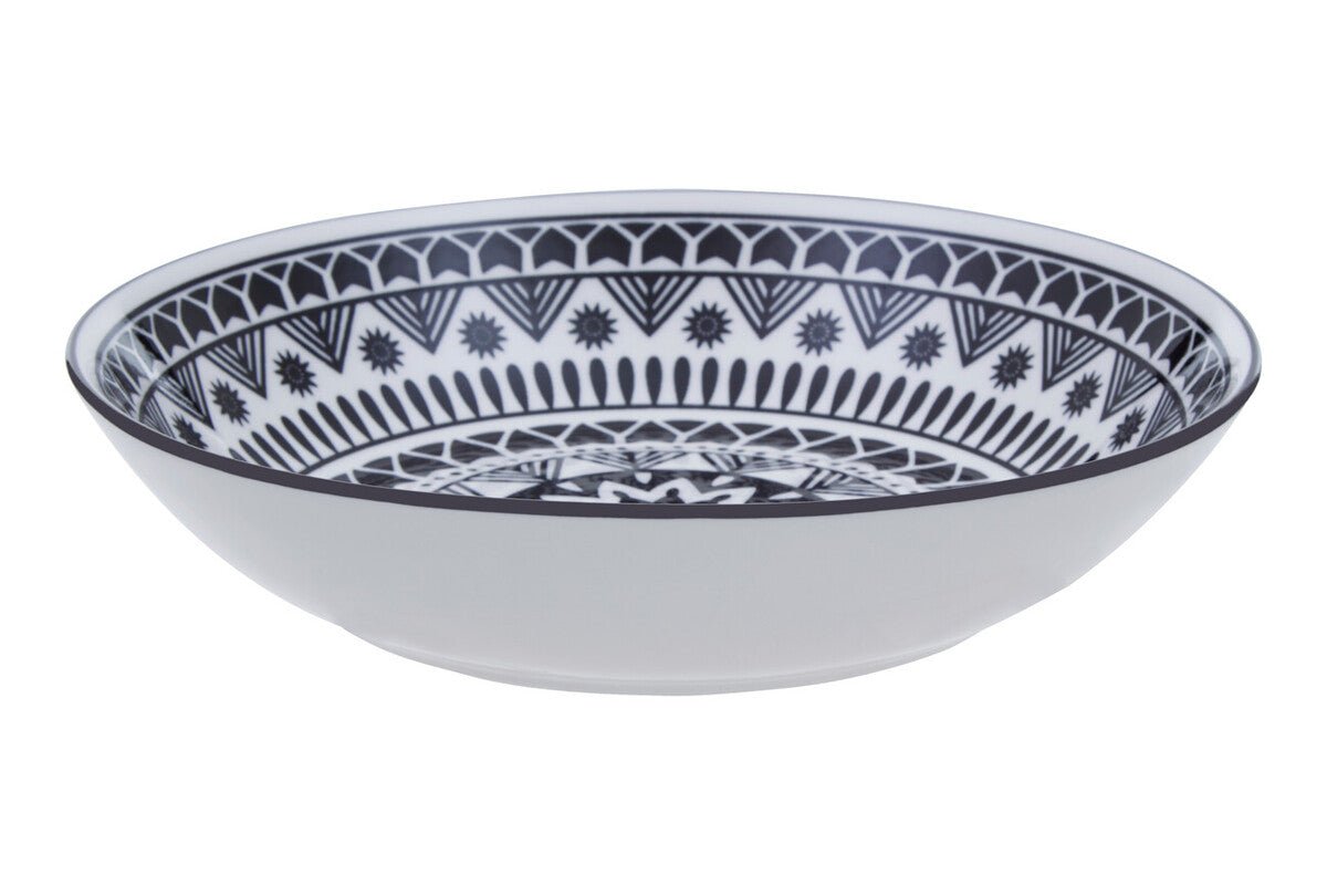 Maya 12 Piece Black And White Dinner Set - Bargainia.com - 5018705404868