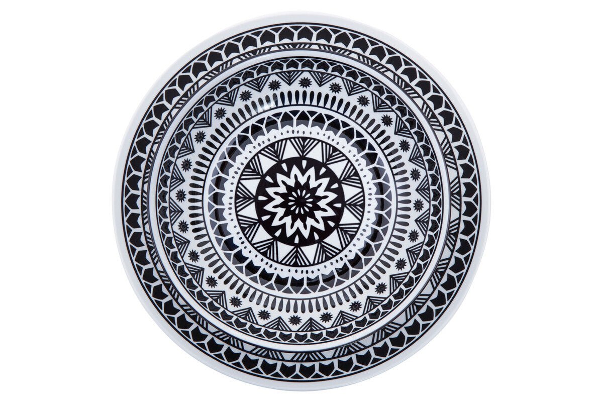 Maya 12 Piece Black And White Dinner Set - Bargainia.com - 5018705404868