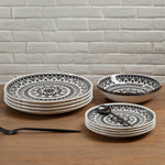 Maya 12 Piece Black And White Dinner Set - Bargainia.com - 5018705404868