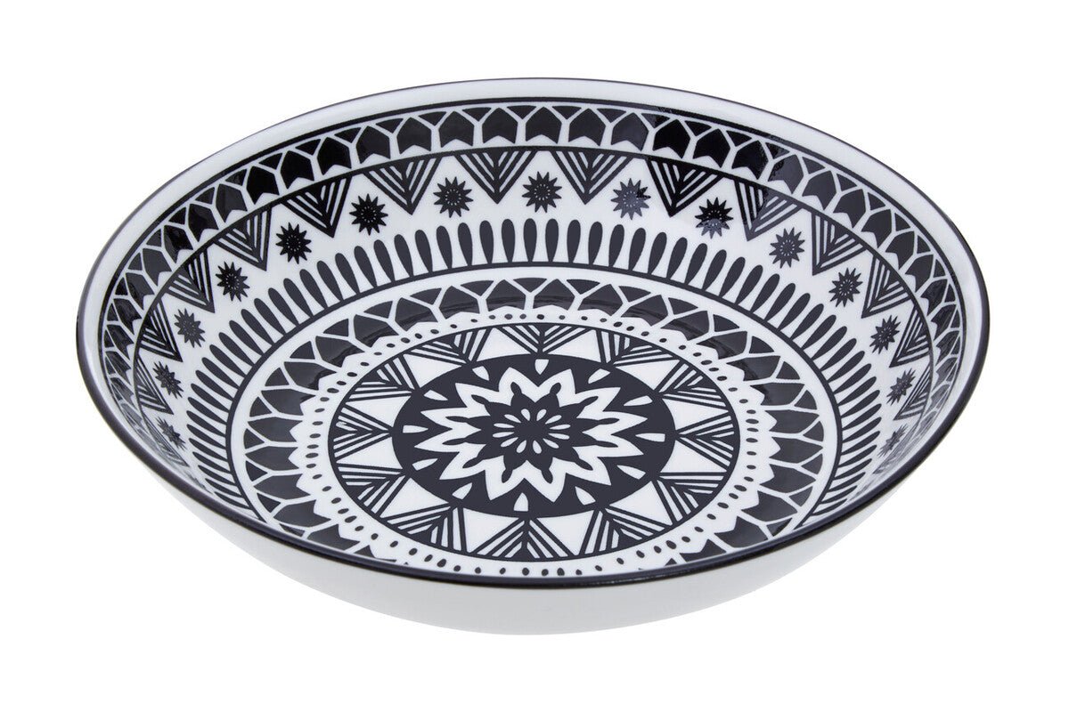 Maya 12 Piece Black And White Dinner Set - Bargainia.com - 5018705404868