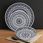 Maya 12 Piece Black And White Dinner Set - Bargainia.com - 5018705404868