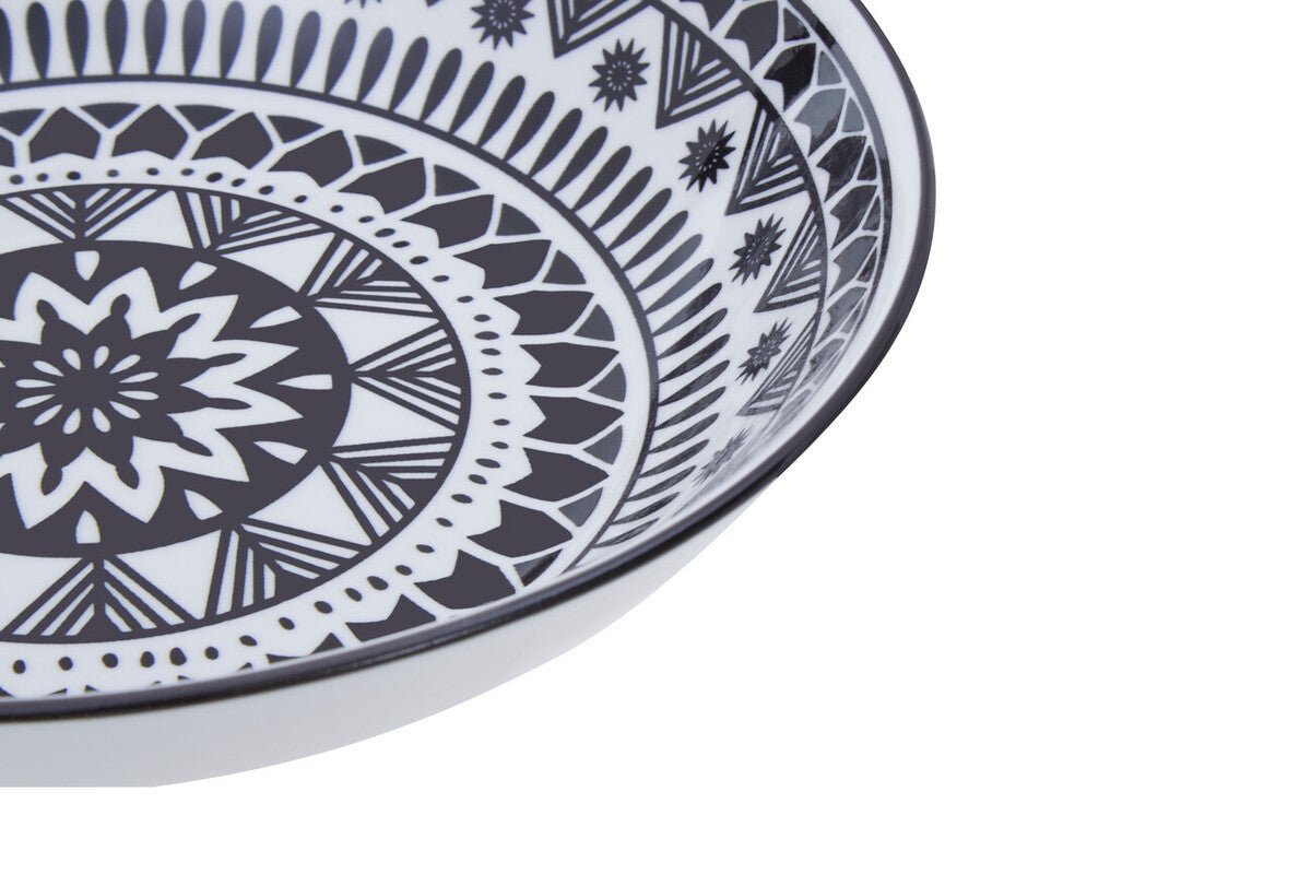 Maya 12 Piece Black And White Dinner Set - Bargainia.com - 5018705404868