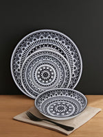 Maya 12 Piece Black And White Dinner Set - Bargainia.com - 5018705404868