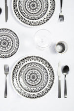 Maya 12 Piece Black And White Dinner Set - Bargainia.com - 5018705404868