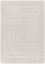 Maze Grey Geometric Wool Rug - Bargainia.com - 