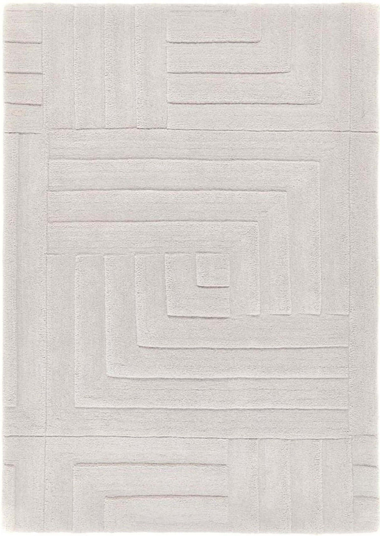 Maze Grey Geometric Wool Rug - Bargainia.com - 5026134570962 - LINEAR_GREYXX_120X170