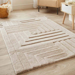 Maze Grey Geometric Wool Rug - Bargainia.com - 