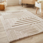 Maze Grey Geometric Wool Rug - Bargainia.com - 5026134570962 - LINEAR_GREYXX_120X170