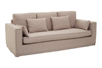 Menton 3 Seat Grey Fabric Sofa - Bargainia.com - 