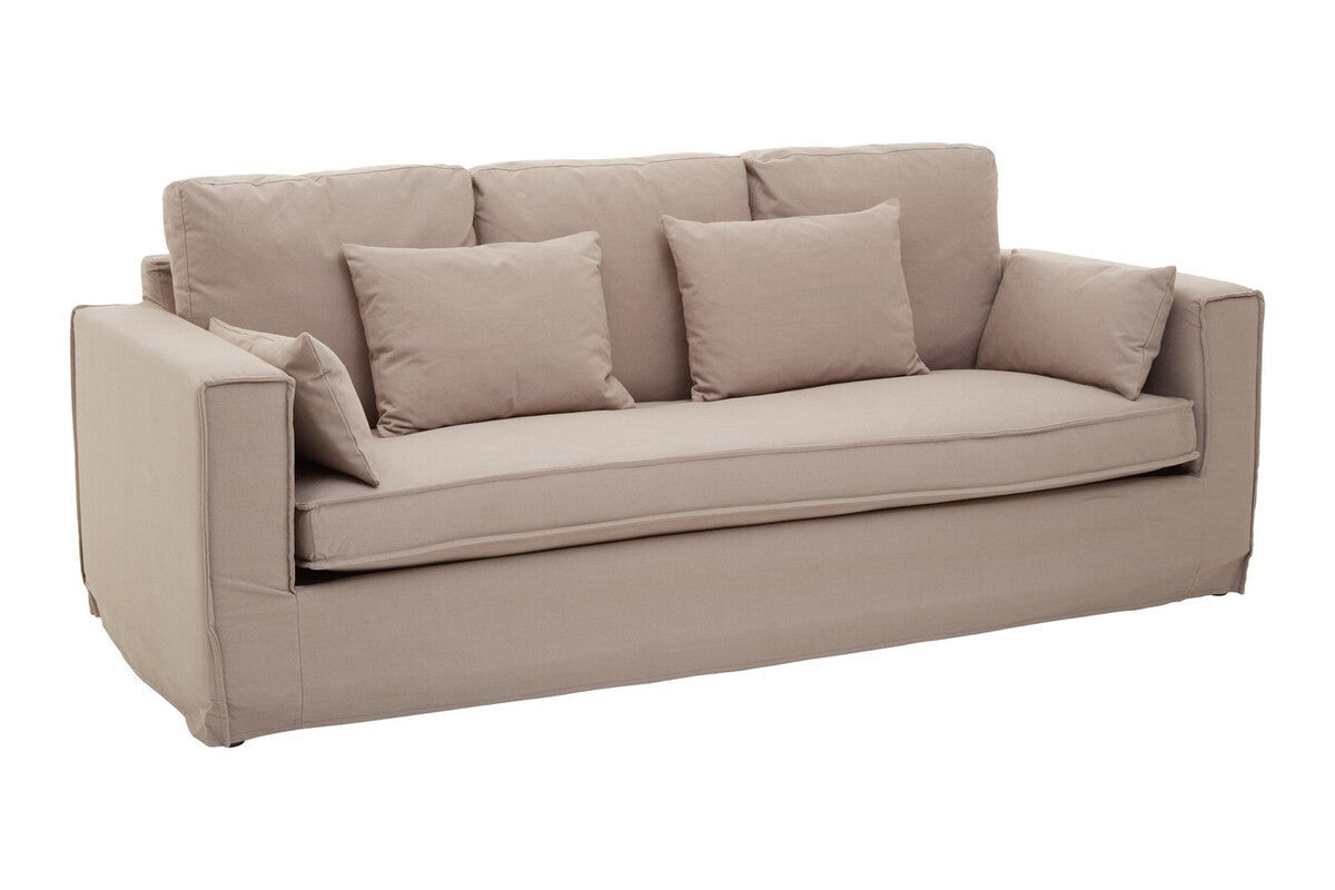 Menton 3 Seat Grey Fabric Sofa - Bargainia.com - 