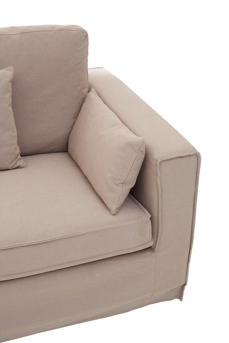 Menton 3 Seat Grey Fabric Sofa - Bargainia.com - 