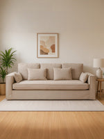 Menton 3 Seat Grey Fabric Sofa - Bargainia.com - 