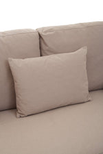 Menton 3 Seat Grey Fabric Sofa - Bargainia.com - 