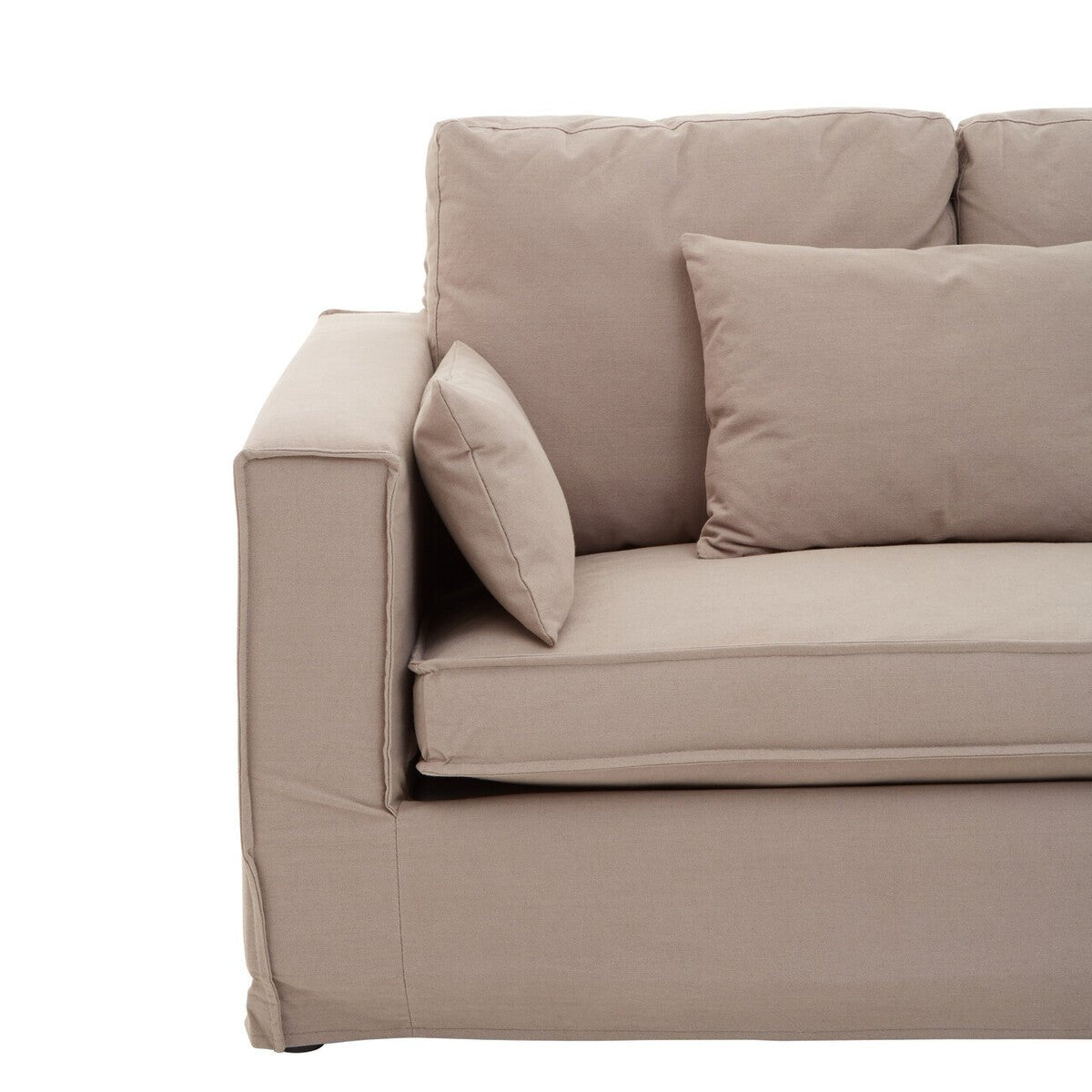 Menton 3 Seat Grey Fabric Sofa - Bargainia.com - 