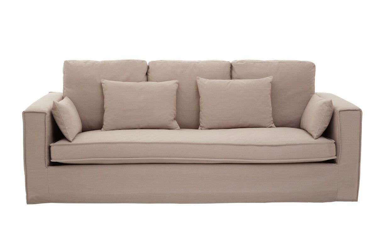 Menton 3 Seat Grey Fabric Sofa - Bargainia.com - 