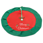 Merry Christmas 80cm Tree Skirt Green & Red Tree Skirt Clearance