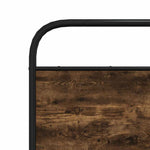 Metal Bed Frame without Mattress Smoked Oak 140x200 cm - Bargainia.com - 