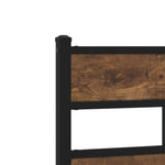 Metal Bed Frame without Mattress Smoked Oak 90x190 cm Single - Bargainia.com - 