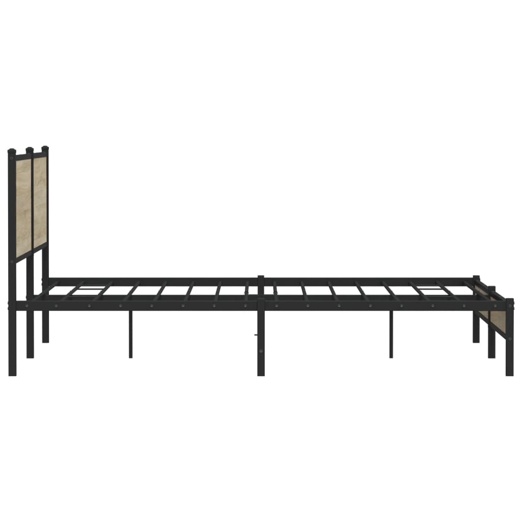 Metal Bed Frame without Mattress Sonoma Oak 183x213 cm - Bargainia.com - 8721102929304 - 3301392
