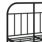 Metal Bed Frame without Mattress with Headboard Black 120x200cm - Bargainia.com - 