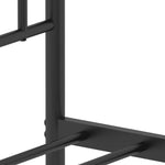 Metal Bed Frame without Mattress with Headboard Black 120x200cm - Bargainia.com - 